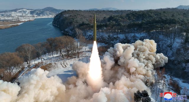 <p>North Korea test fires intermediate-range solid-fuel ballistic missile loaded with hypersonic maneuverable controlled warhead</p>