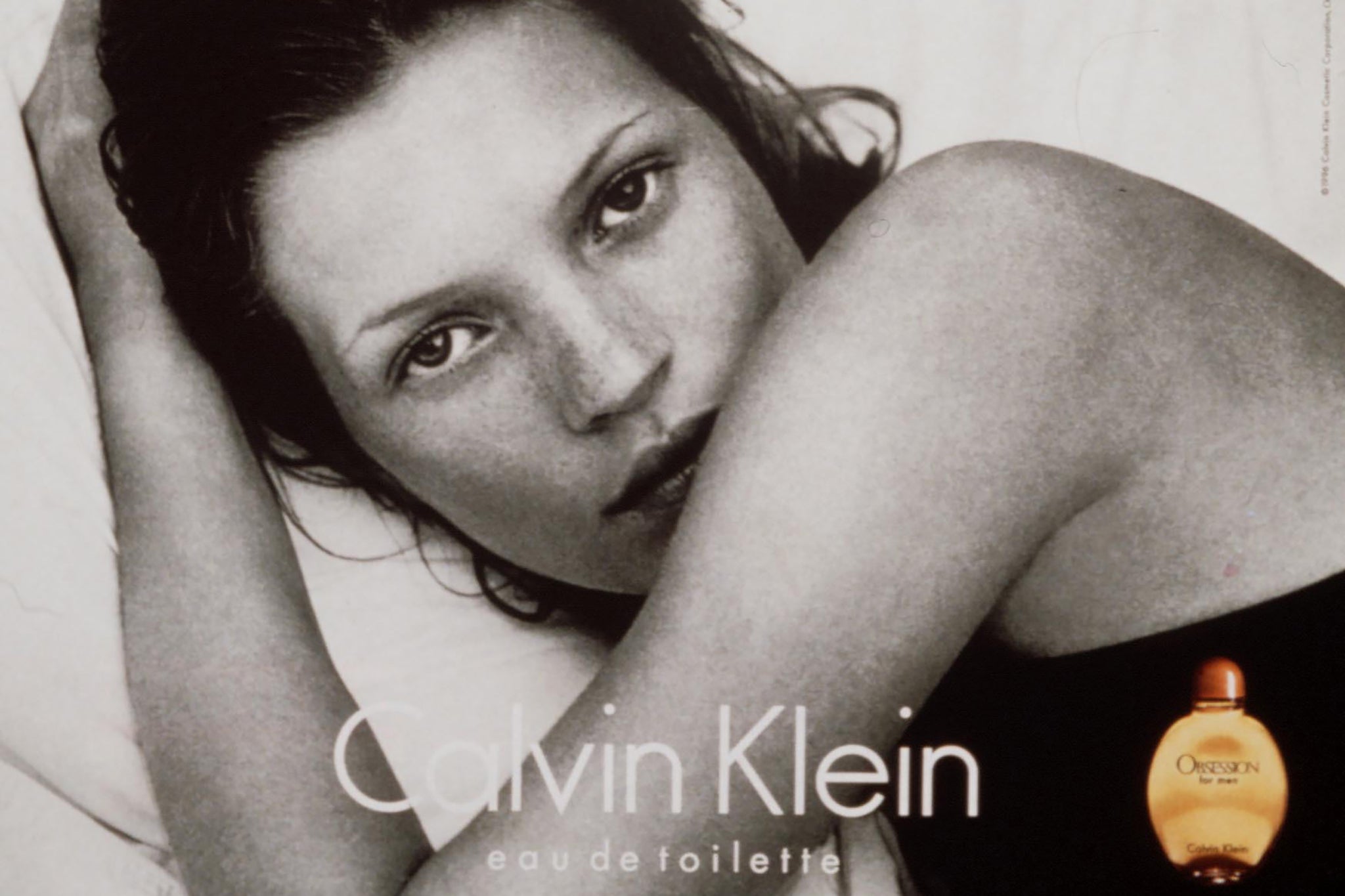 Primitive beauty: Kate Moss poses in the high-profile campaign for Calvin Klein’s Obsession fragrance