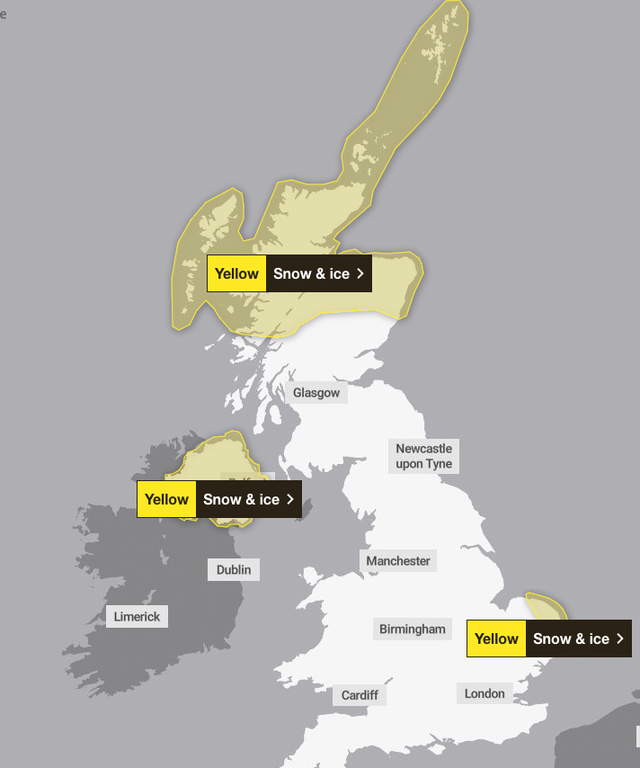 Mapped: Where snow is forecast this week as temperatures plummet across ...