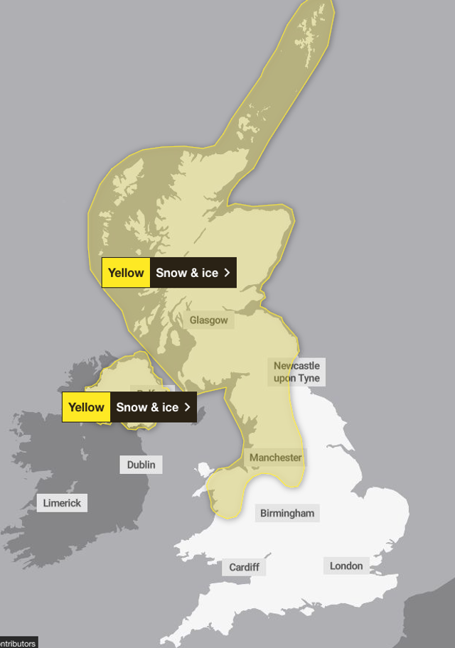 Mapped: Where snow is forecast this week as temperatures plummet across ...