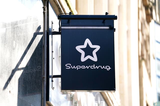 Superdrug saw sales rise more than 9% in December (Mike Egerton/PA)