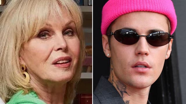 <p>Joanna Lumley takes swipe at Justin Bieber during Queen’s podcast.</p>