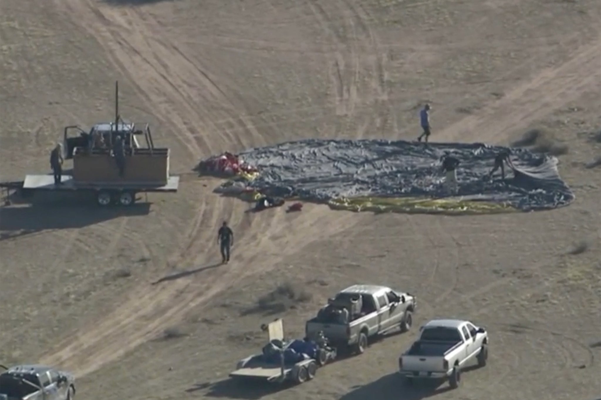 Thirteen people had set off on board the balloon gondola