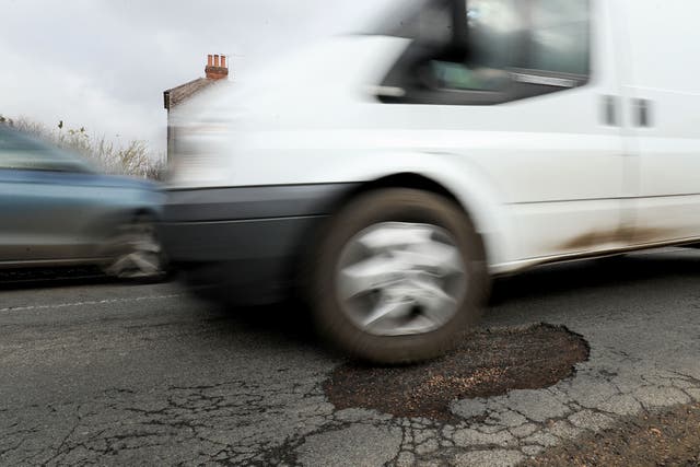 It’s possible to claim for pothole damage. (PA)