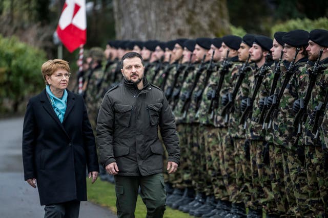 <p>Swiss federal president Viola Amherd with Ukraine president Zelensky</p>