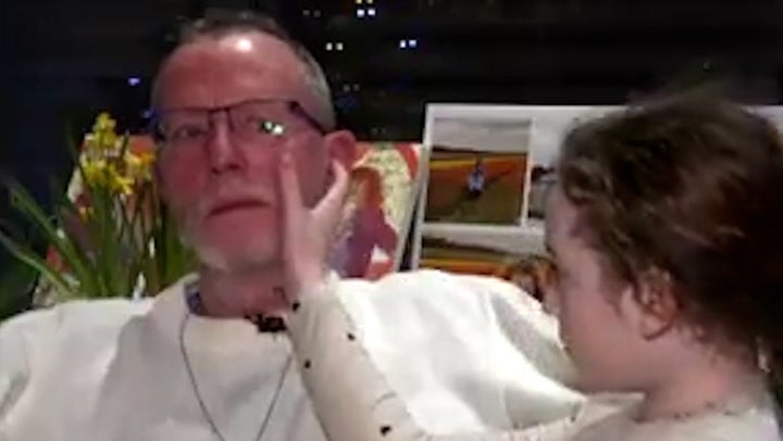 <p>Former Hamas hostage Emily Hand wipes away father’s tears as they discover death of fellow captive.</p>