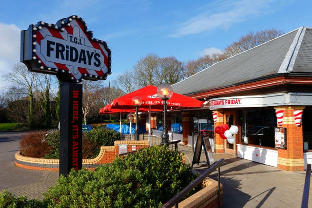Fridays has rebranded from its old name of TGI Fridays (Chris Ison/PA)