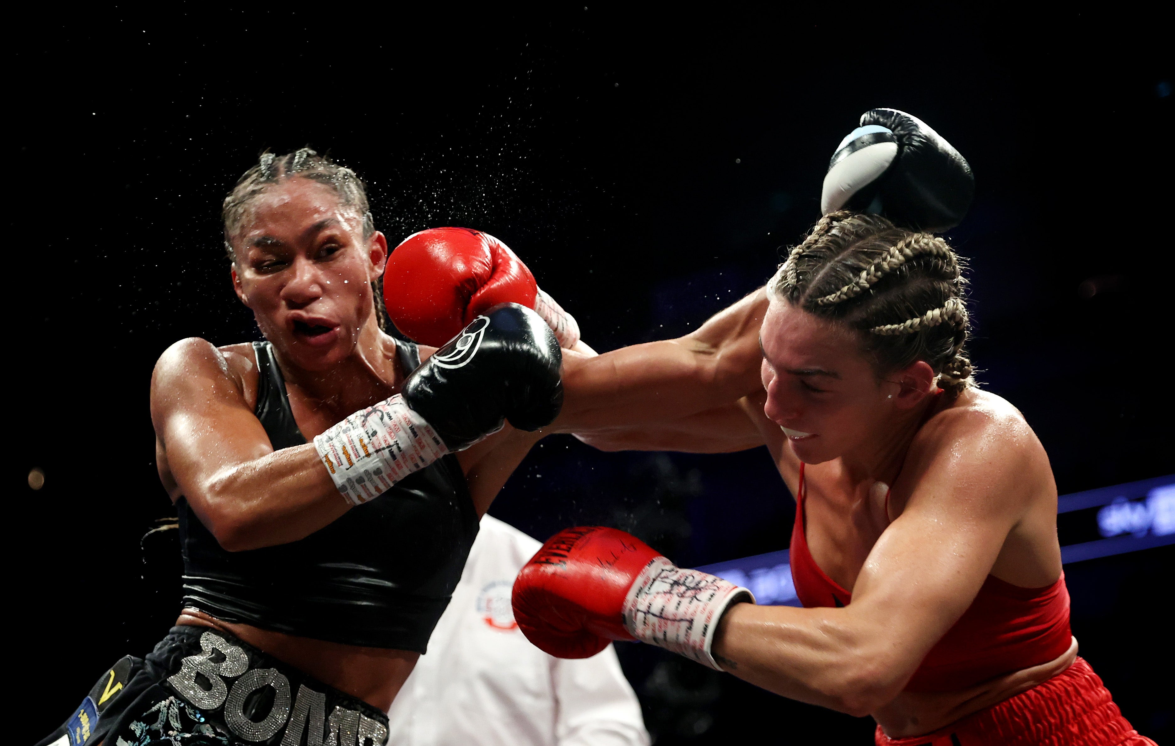Mayer during her sole pro loss, in an undisputed fight with Alycia Baumgarder