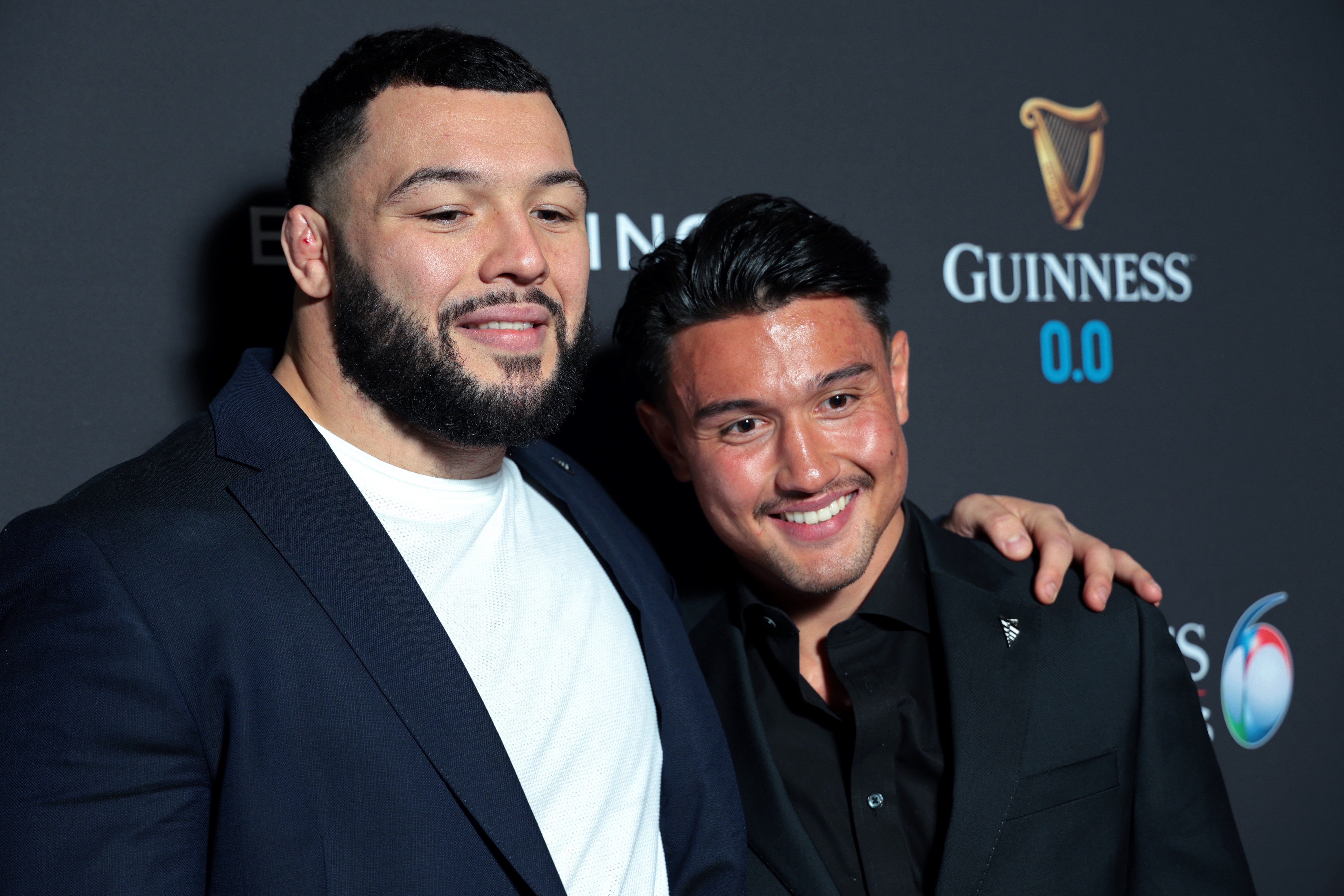 Genge (left) was joined by the likes of England teammate Marcus Smith on the red carpet for the Netflix documentary premiere