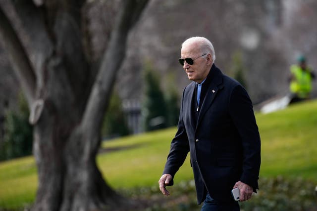 <p>Joe Biden at the White House on 12 January </p>