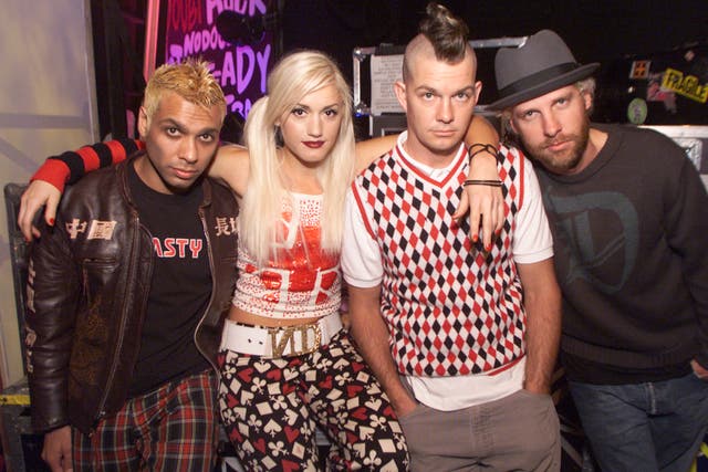 <p>No Doubt in 2001: (l-r) Tony Kanal, Gwen Stefani, Adrian Young and Tom Dumont</p>