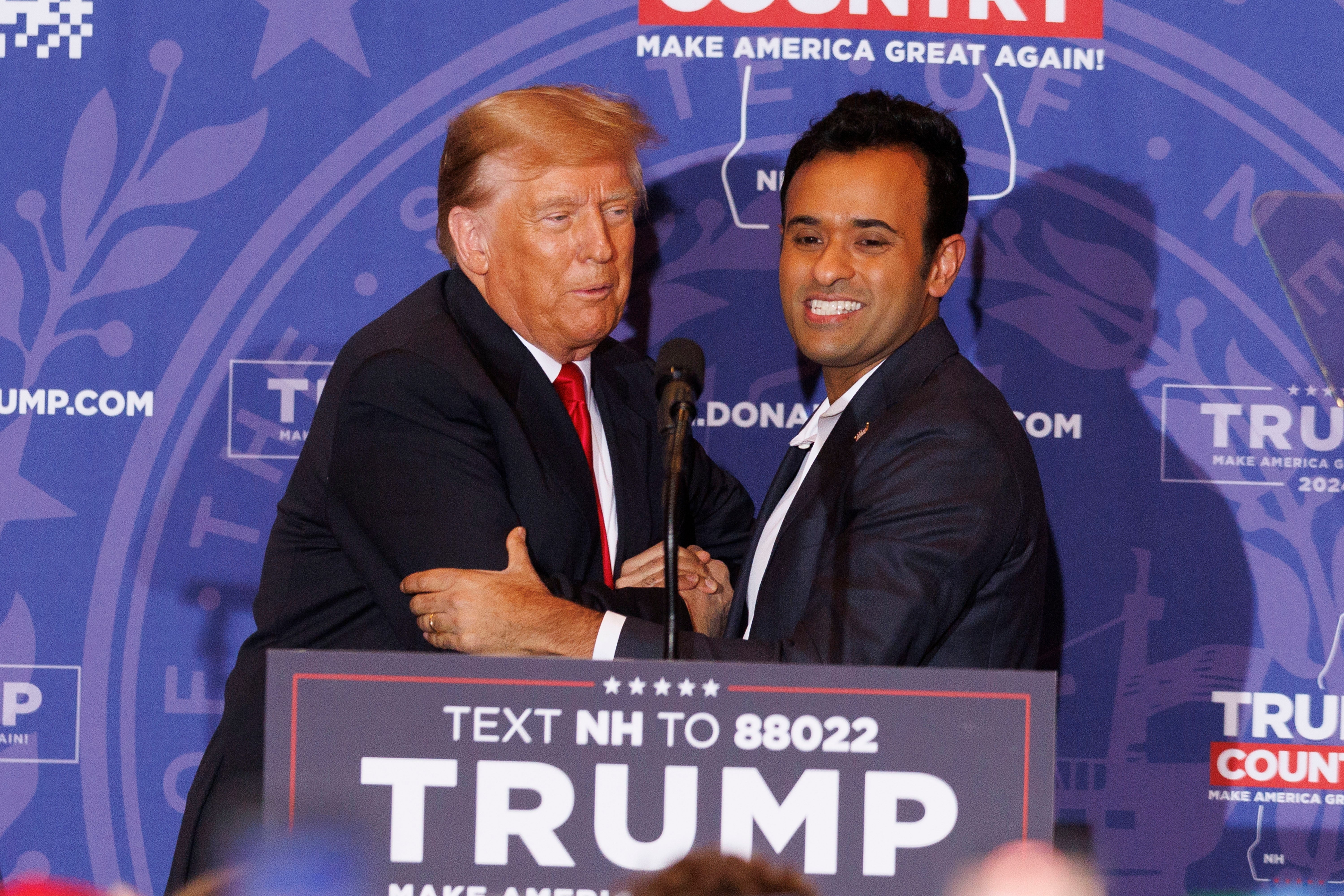 On Tuesday night, Mr Ramaswamy joined the former president on stage at a rally in New Hampshire