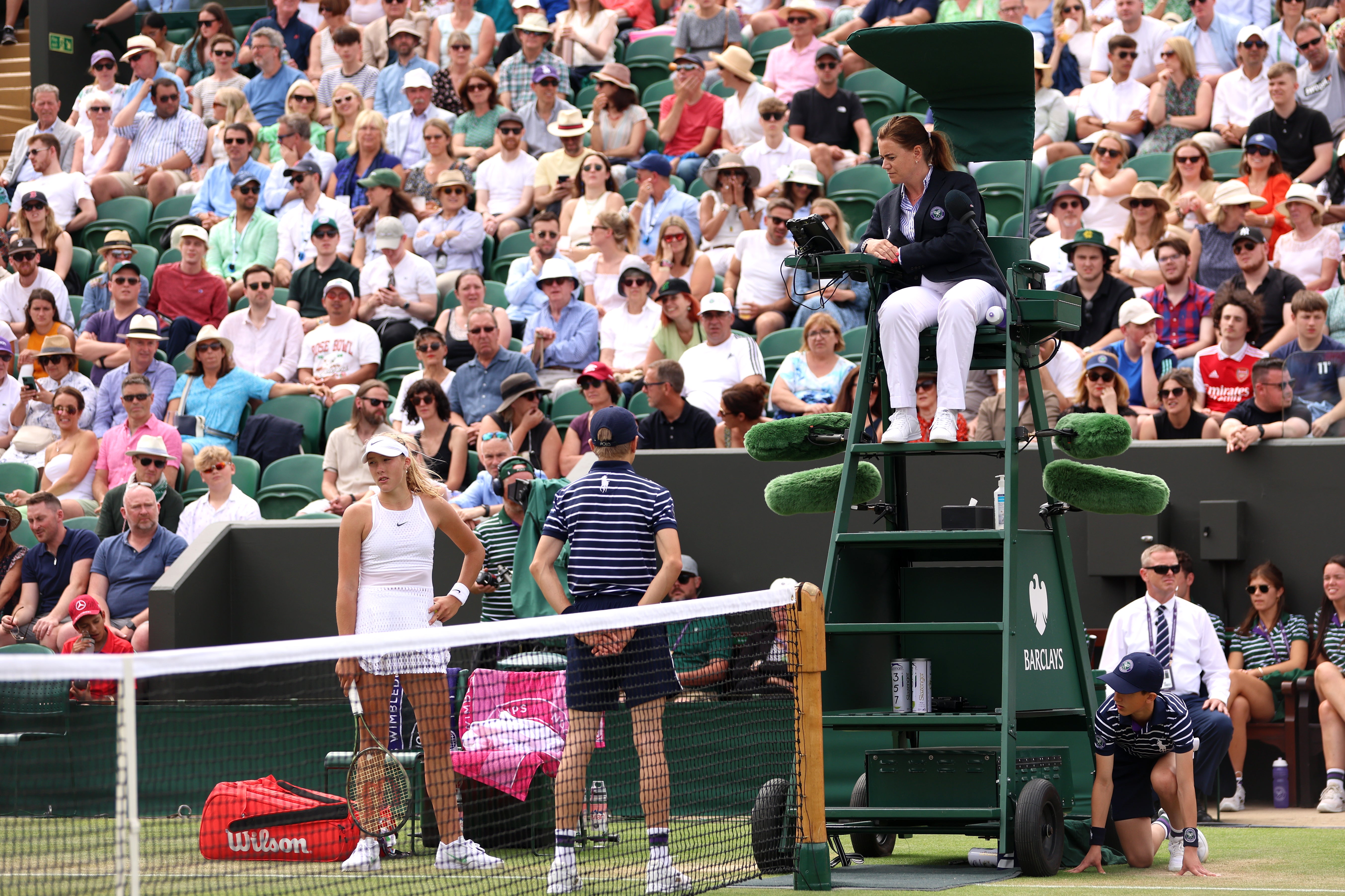 Andreeva refused to shake the umpire’s hand at Wimbledon