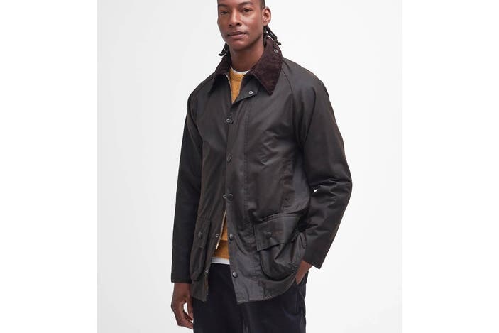 Barbour men’s classic Beaufort wax jacket, olive