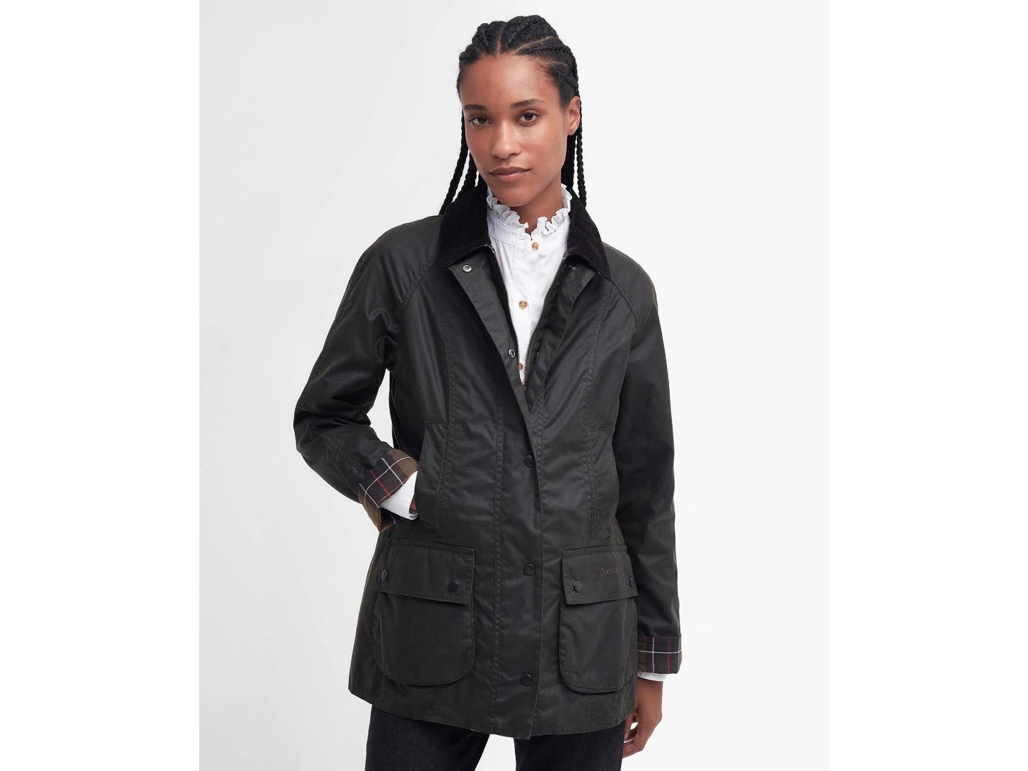 Barbour women’s classic Beadnell wax jacket, olive