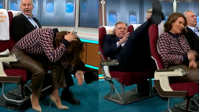 <p>Good Morning Britain’s Ed Balls kicks Susanna Reid in the head making her ‘eyesight blurry for 20 minutes’.</p>