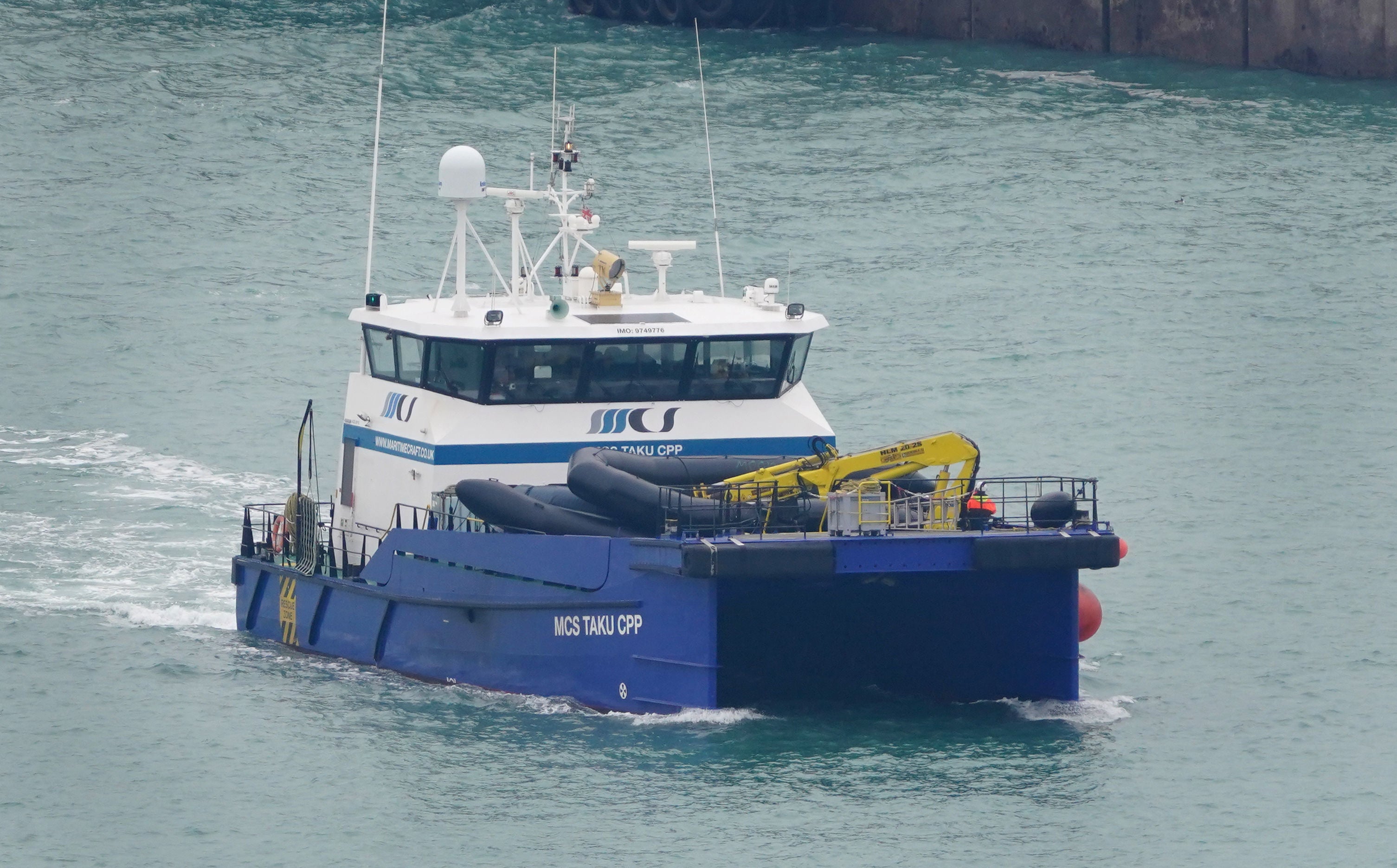 Rescued migrants brought to Dover in January