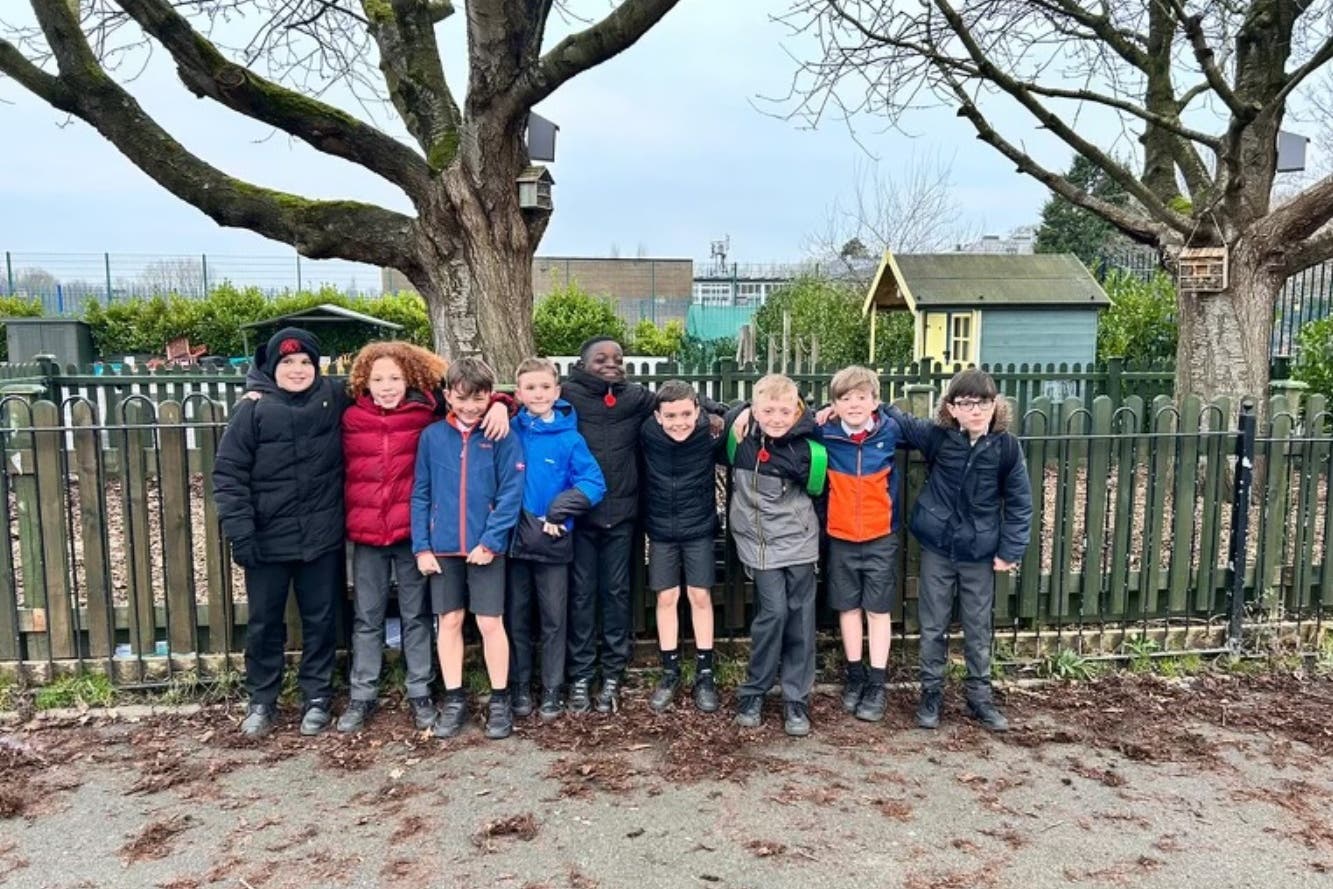 Ten schoolboys are cycling the distance from Manchester to Palestine to raise money for children affected by the Israel-Hamas war (Gemma Stewart/PA)