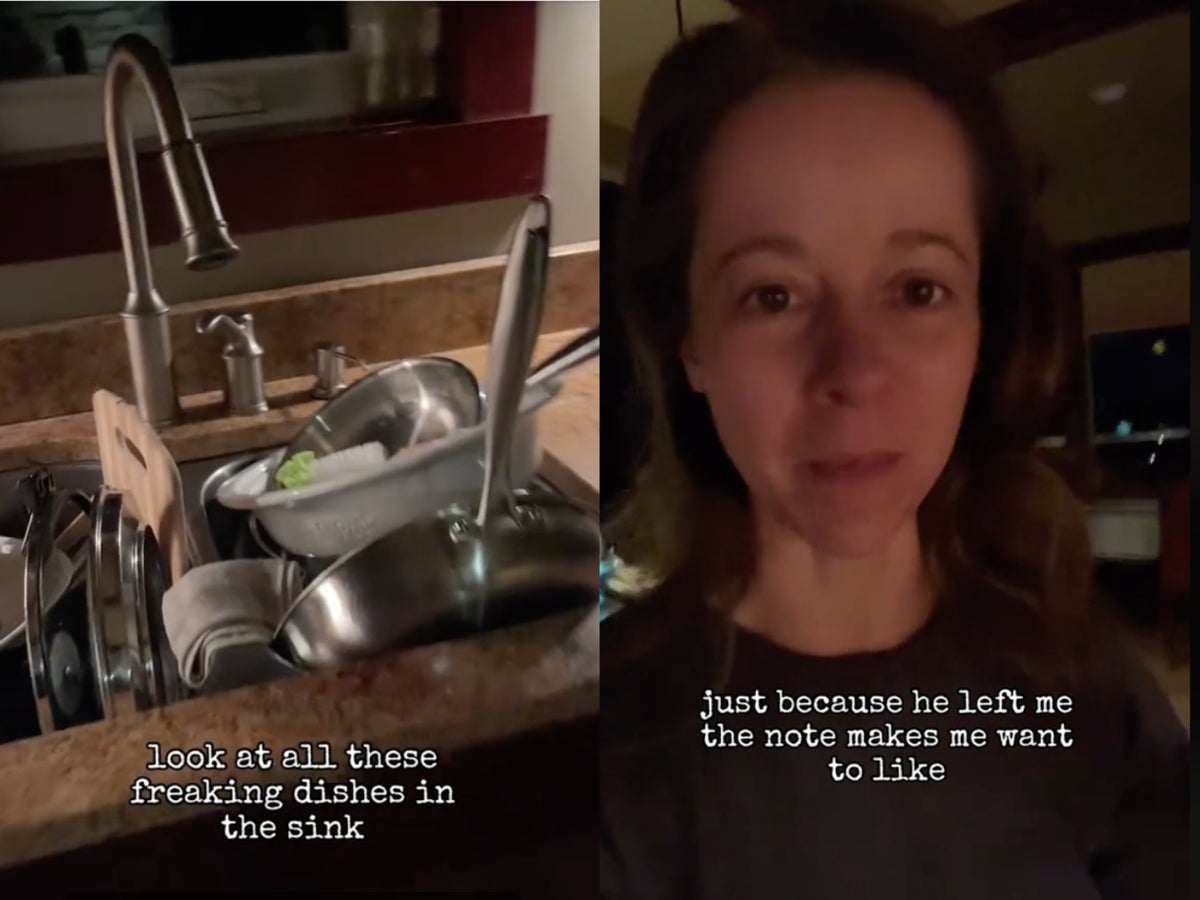 Husband doesn’t clean dirty dishes and leaves note for wife instead