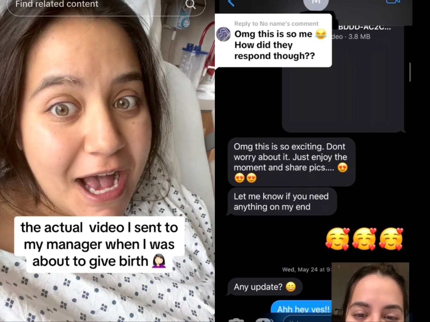 Pregnant woman shares work update she sent her boss while giving birth - Vimarsana News