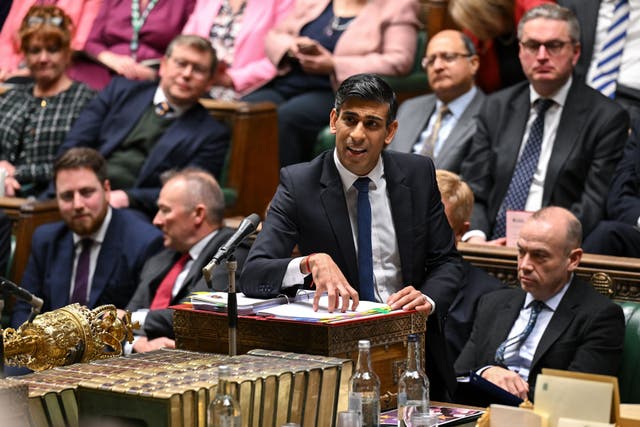 No 10 described the passing of Rishi Sunak’s Rwanda Bill as a ‘major step’ towards stopping the boats (UK Parliament/Jessica Taylor/PA)