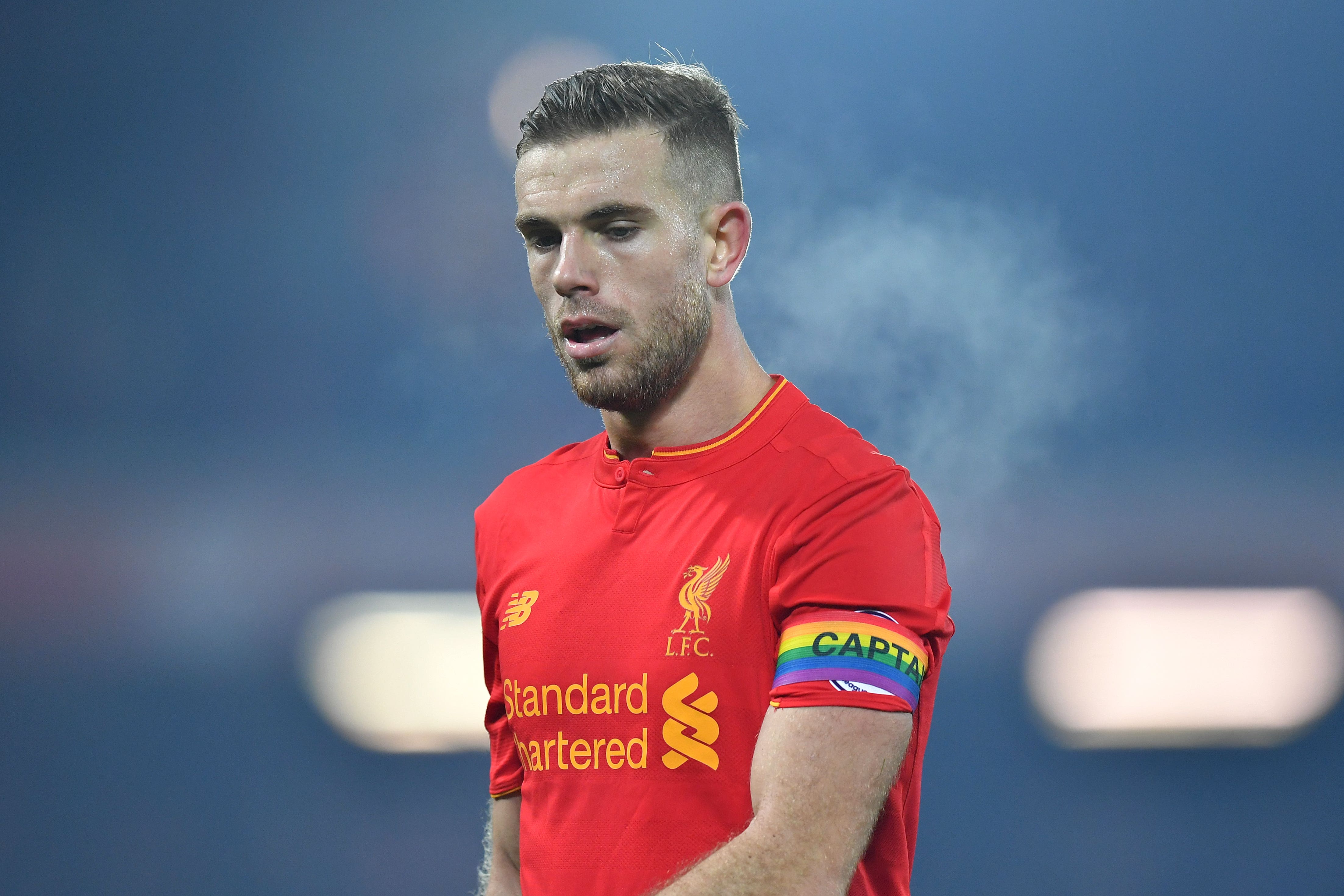 Jordan Henderson was a high-profile supporter of LGBTQ+ rights during his time at Liverpool (Dave Howarth/PA)