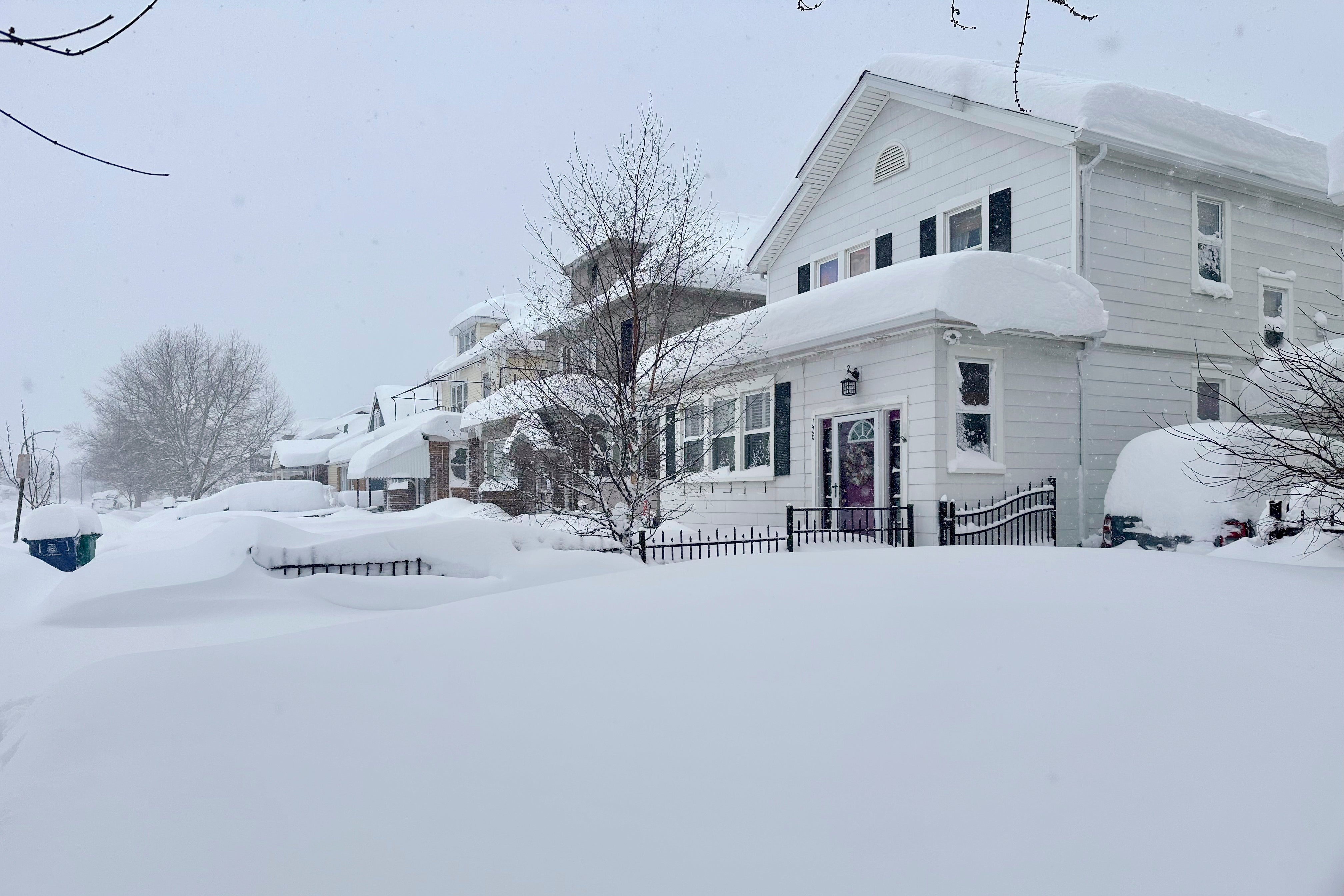 Snow falls in Buffalo, N.Y.