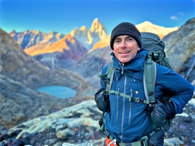 <p>Reeve in Patagonia for his latest BBC travel series, which airs on Sunday 21 January </p>