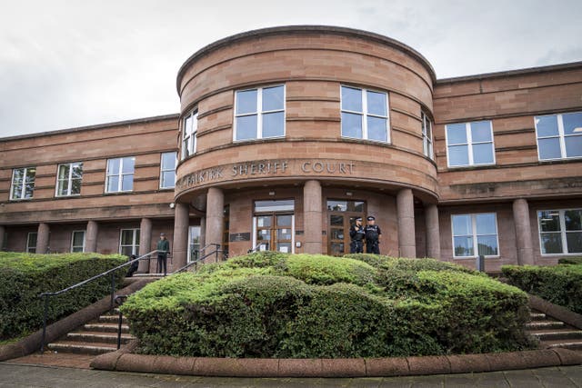 The inquiry is taking place at Falkirk Sheriff Court (Jane Barlow/PA)