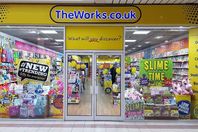 The Works’ online sales dropped by 12.2% compared with the past year (The Works/PA)