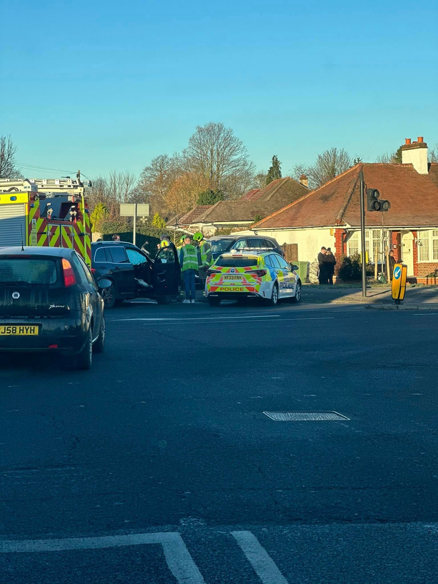 The crash at a busy junction in Orpington