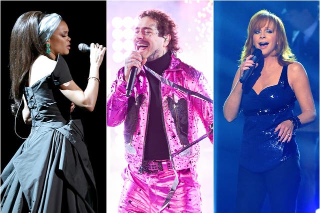 <p>Andra Day, Post Malone and Reba McEntire are performing at this year’s Super Bowl</p>