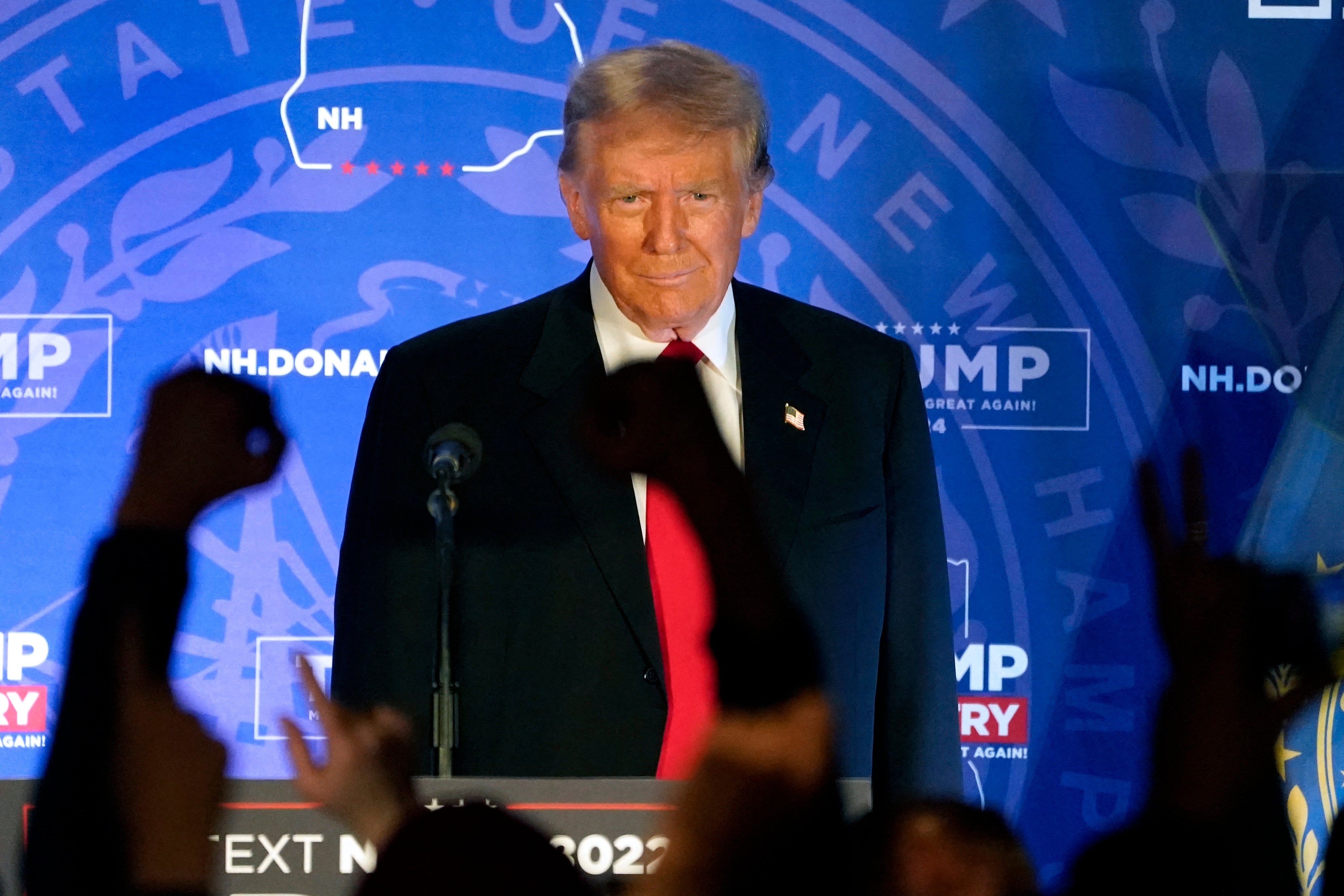 <p>Donald Trump speaks in New Hampshire on 17 January. </p>