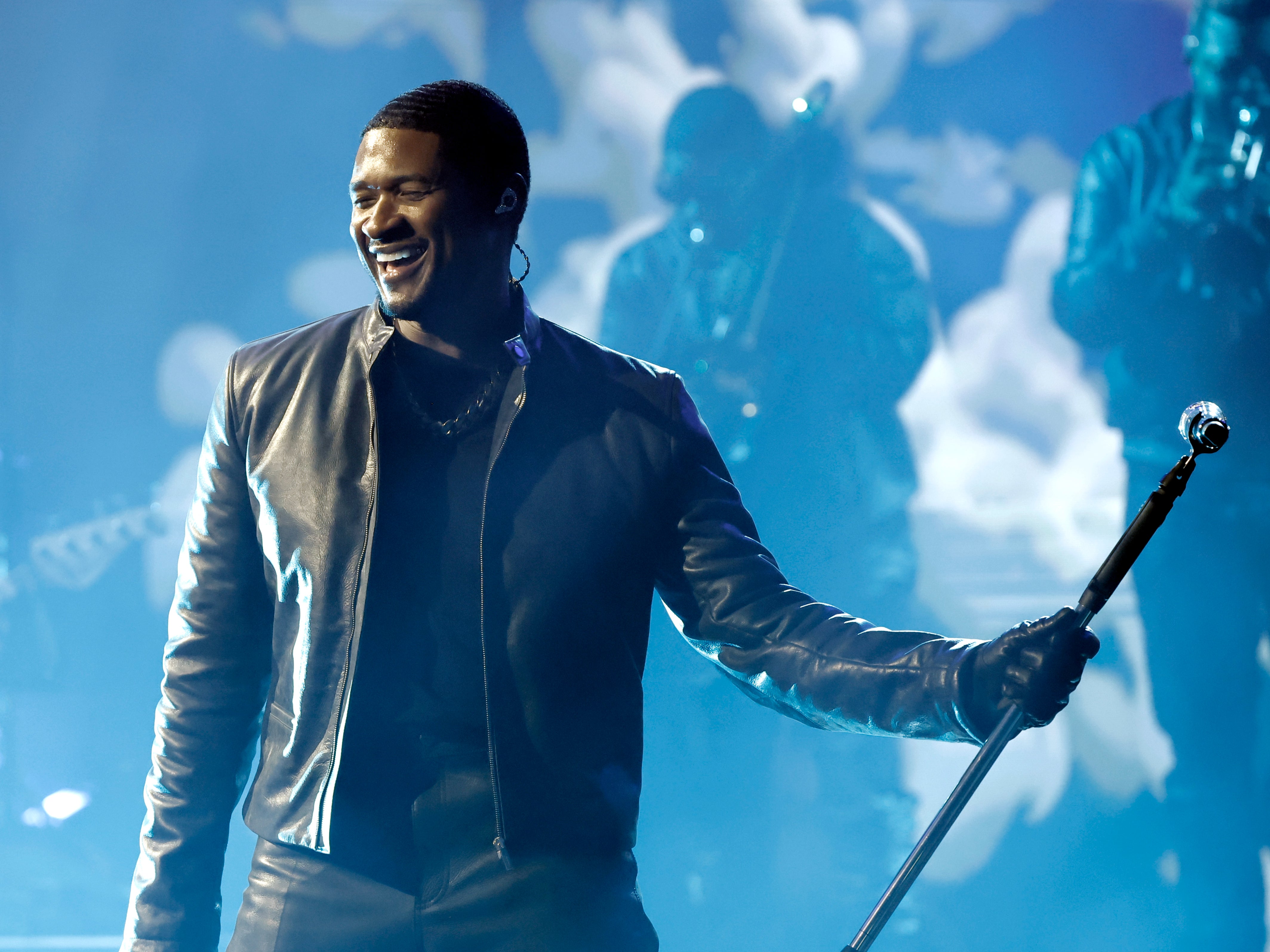 Usher performs onstage during a taping of iHeartRadio’s Living Black 2023 Block Party in Inglewood, California on 2 August 2023.