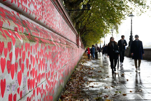 The UK-wide day of reflection for those who died in the pandemic will be held on March 3 (Matt Crossick/PA)