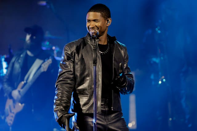 <p>Usher performs onstage during a taping of iHeartRadio’s Living Black 2023 Block Party in Inglewood, California on 2 August 2023.</p>