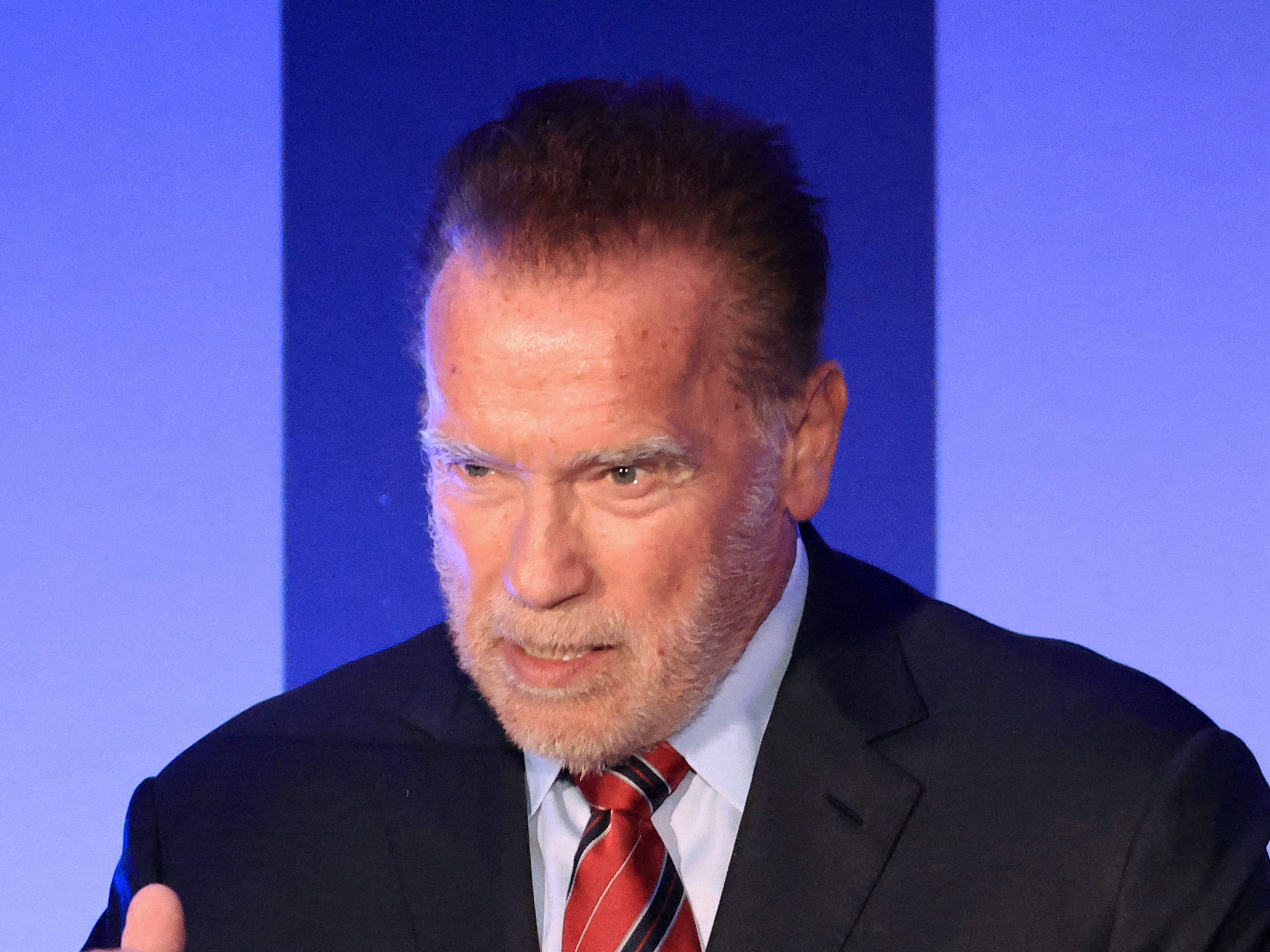 Arnold Schwarzenegger said he was threatened with handcuffs while being detained at Munich airport