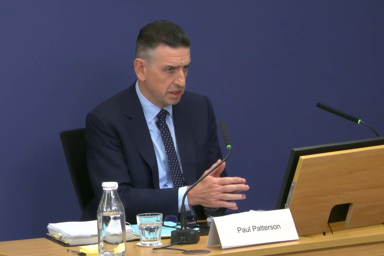 Paul Patterson said he did not know why reported bugs, errors and defects in the Horizon system were not included in witness statements (Post Office Horizon IT inquiry/PA)