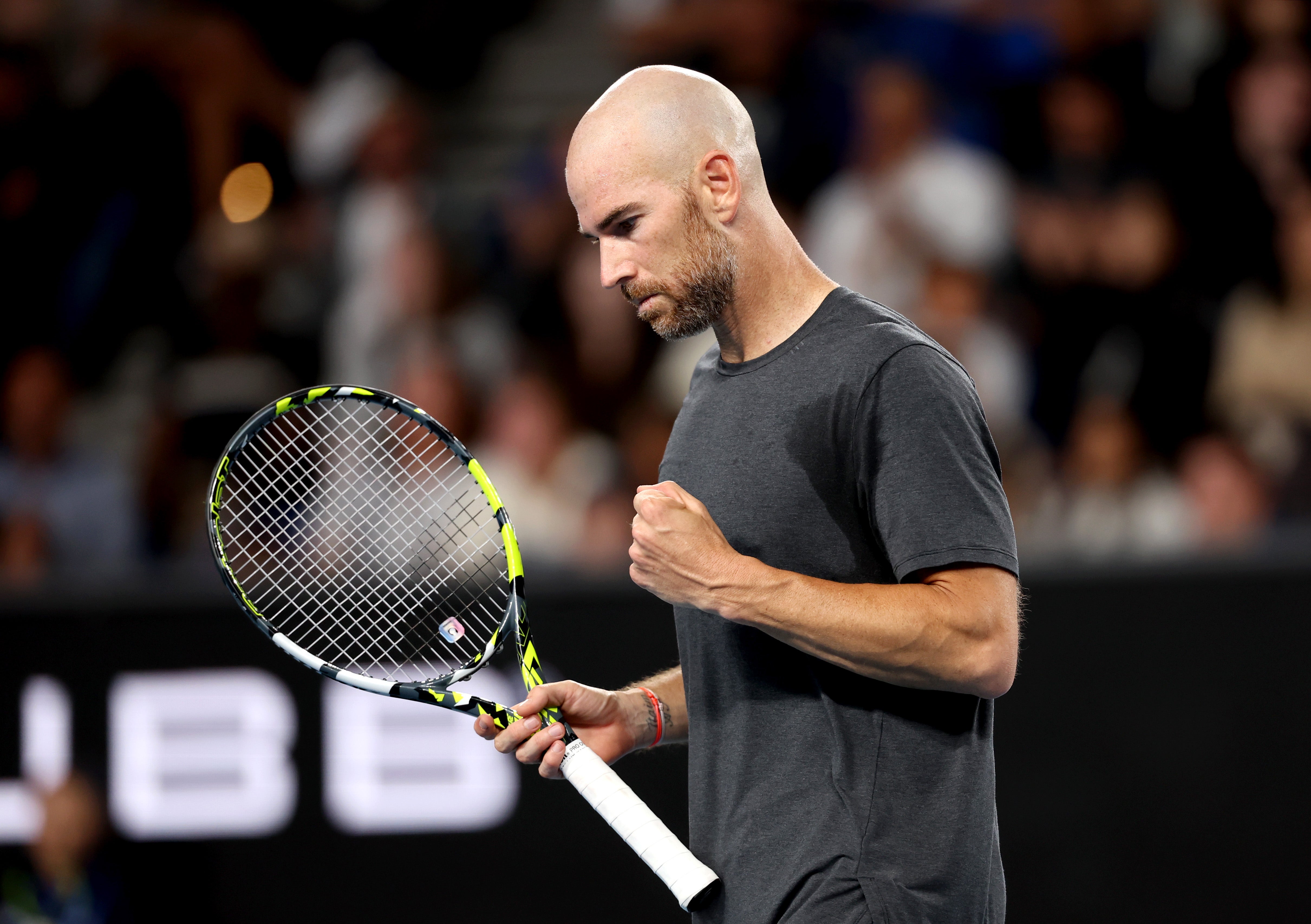 Adrian Mannarino will face Djokovic in the last-16 after beating Ben Shelton in five sets