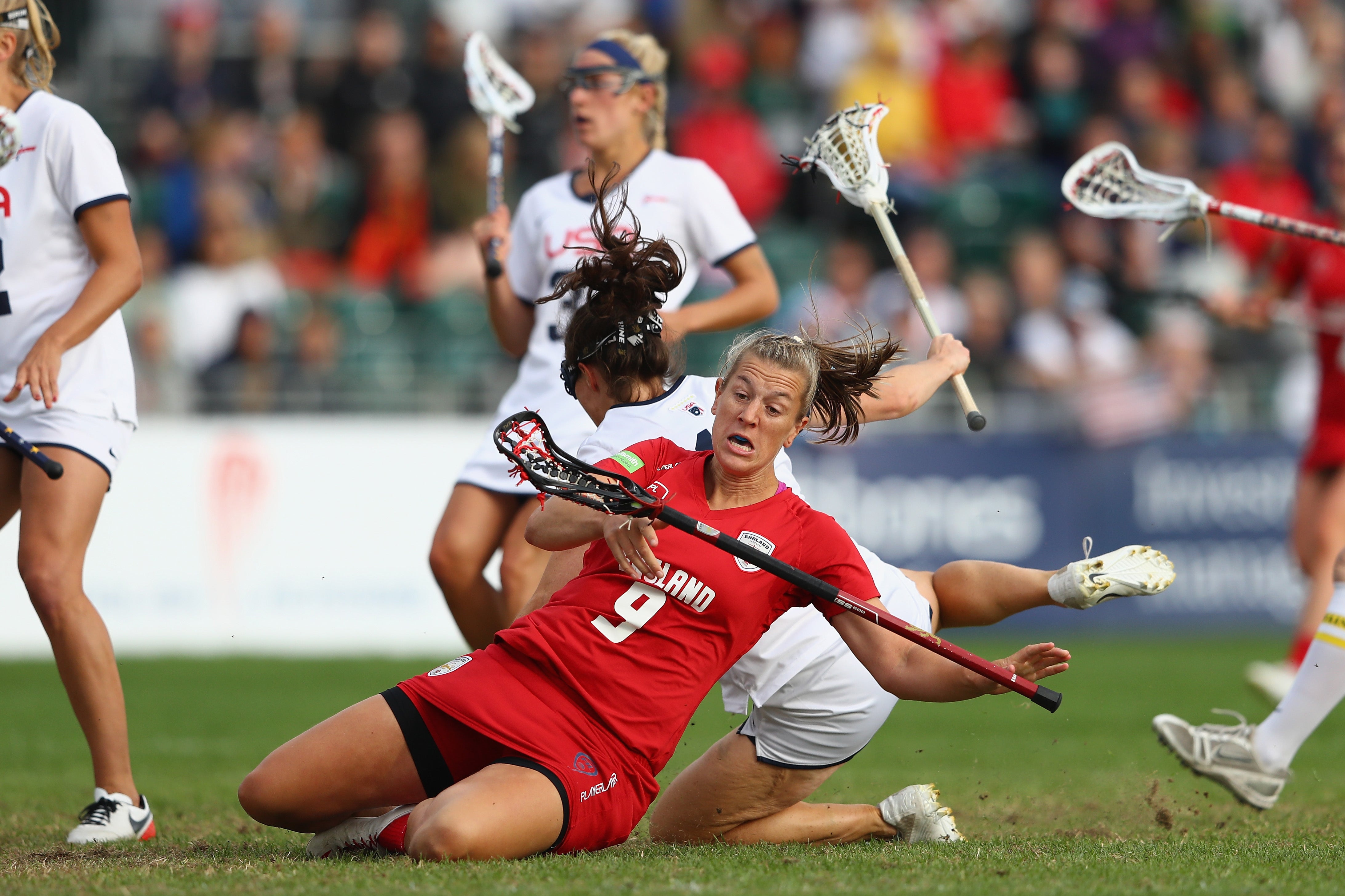 Laura Merrifield of England at the Women’s Lacrosse World Cup