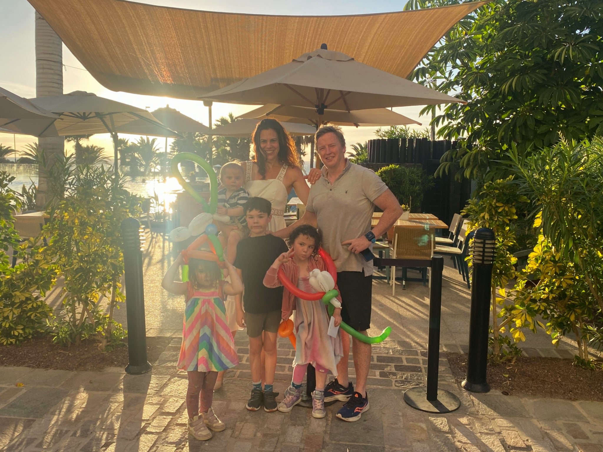 Zoe’s four children enjoyed a balloon modelling workshop at Gran Melia Palacio De Isora