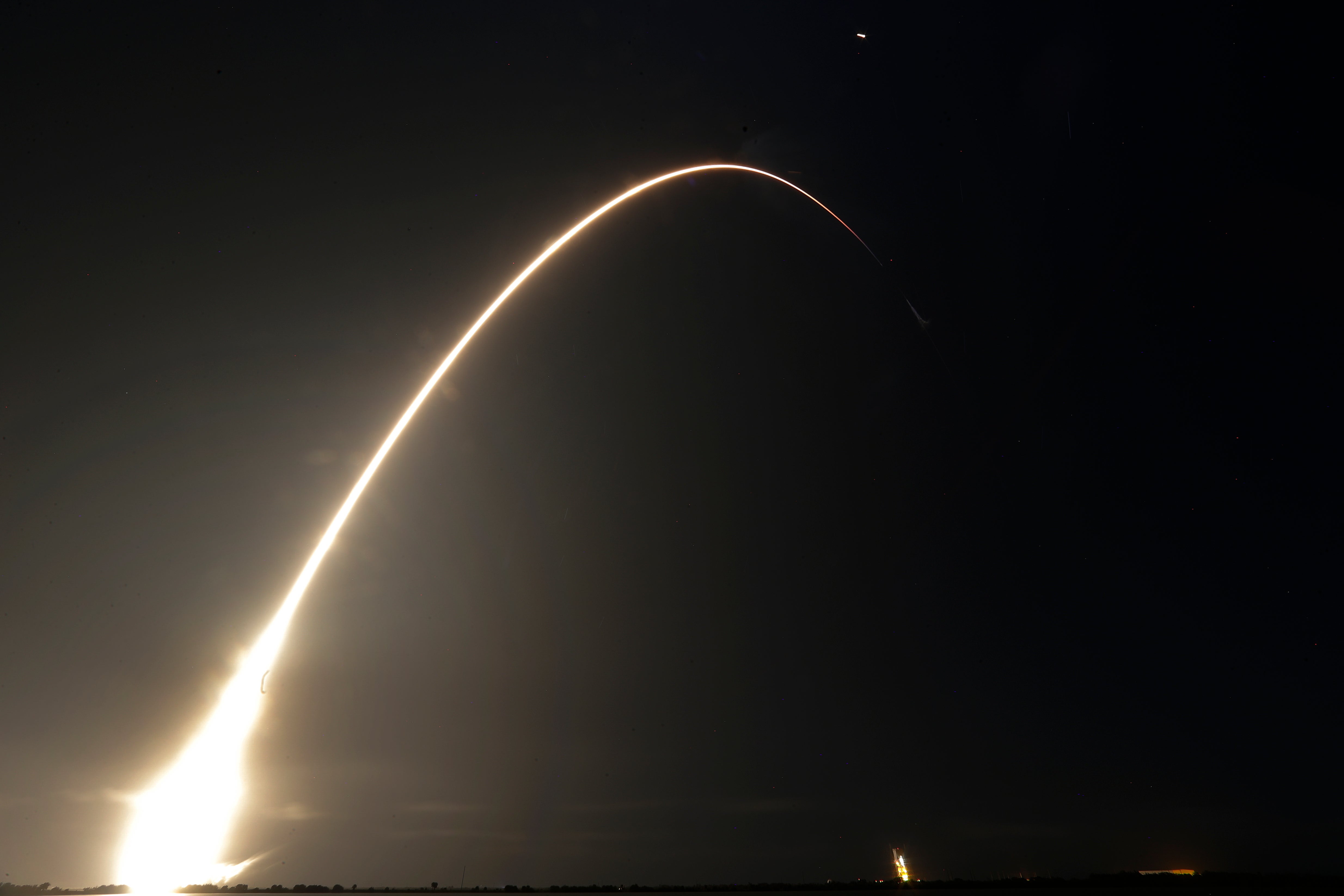 A SpaceX Falcon 9 rocket launches from Cape Canaveral Space Force Station, Florida, in 2022