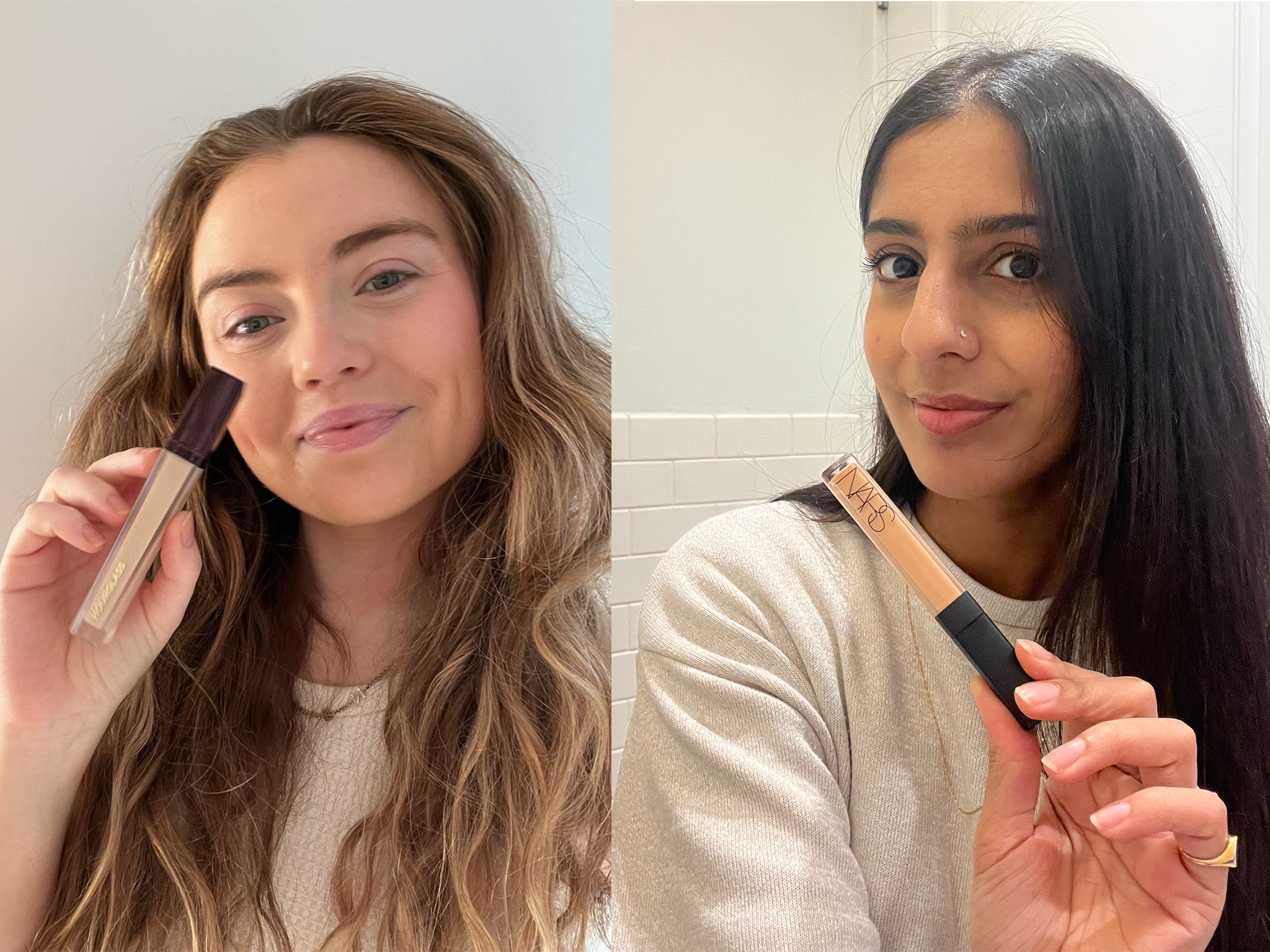 Our duo of testers tried a wide range of concealers