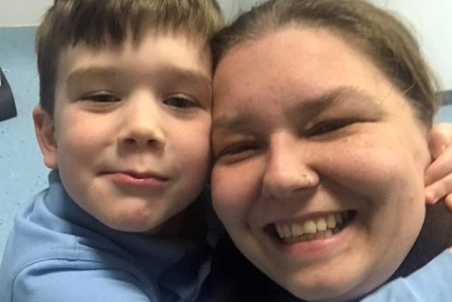 Samuel Larkman-Jones (left) who died from a brain condition from measles, pictured with his mother, Gemma (Gemma Larkman-Jones/PA)