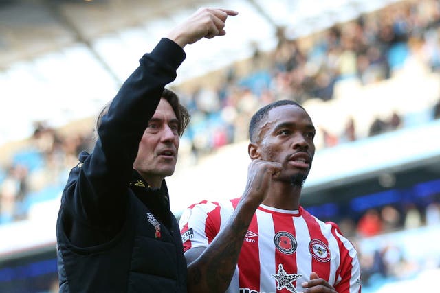 Brentford manager Thomas Frank welcomes back Ivan Toney this weekend (Nigel French/PA)