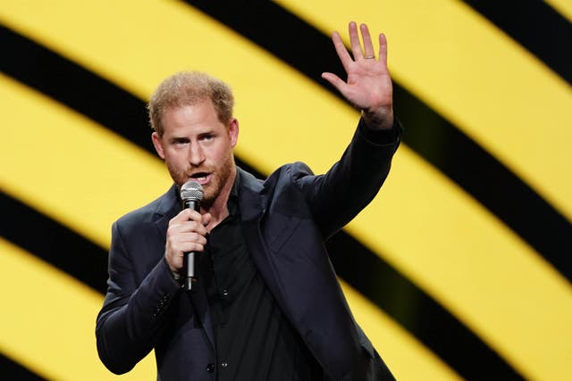 Duke of Sussex has attended an award ceremony after dropping a libel claim (Jordan Pettitt/PA)