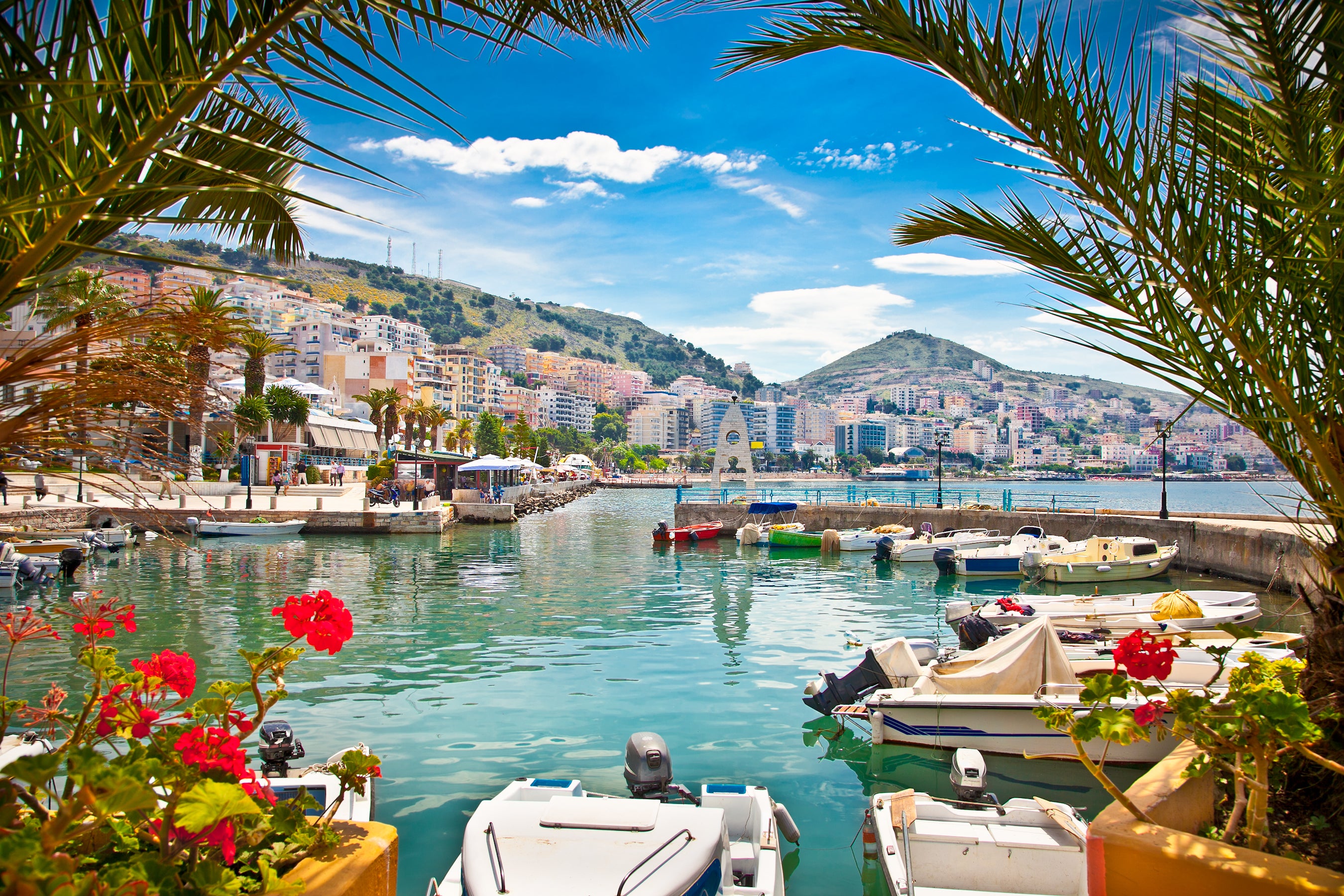 Move aside Greece: lower prices await across the border, including in the port of Saranda (above)