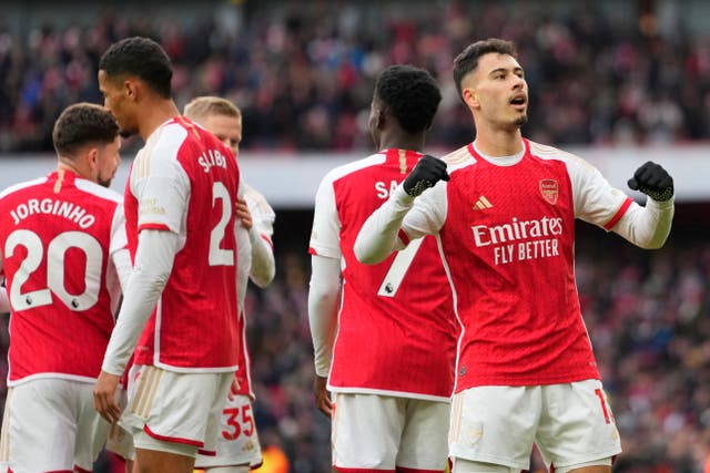<p>Arsenal stormed to a 5-0 win over Crystal Palace at the Emirates</p>