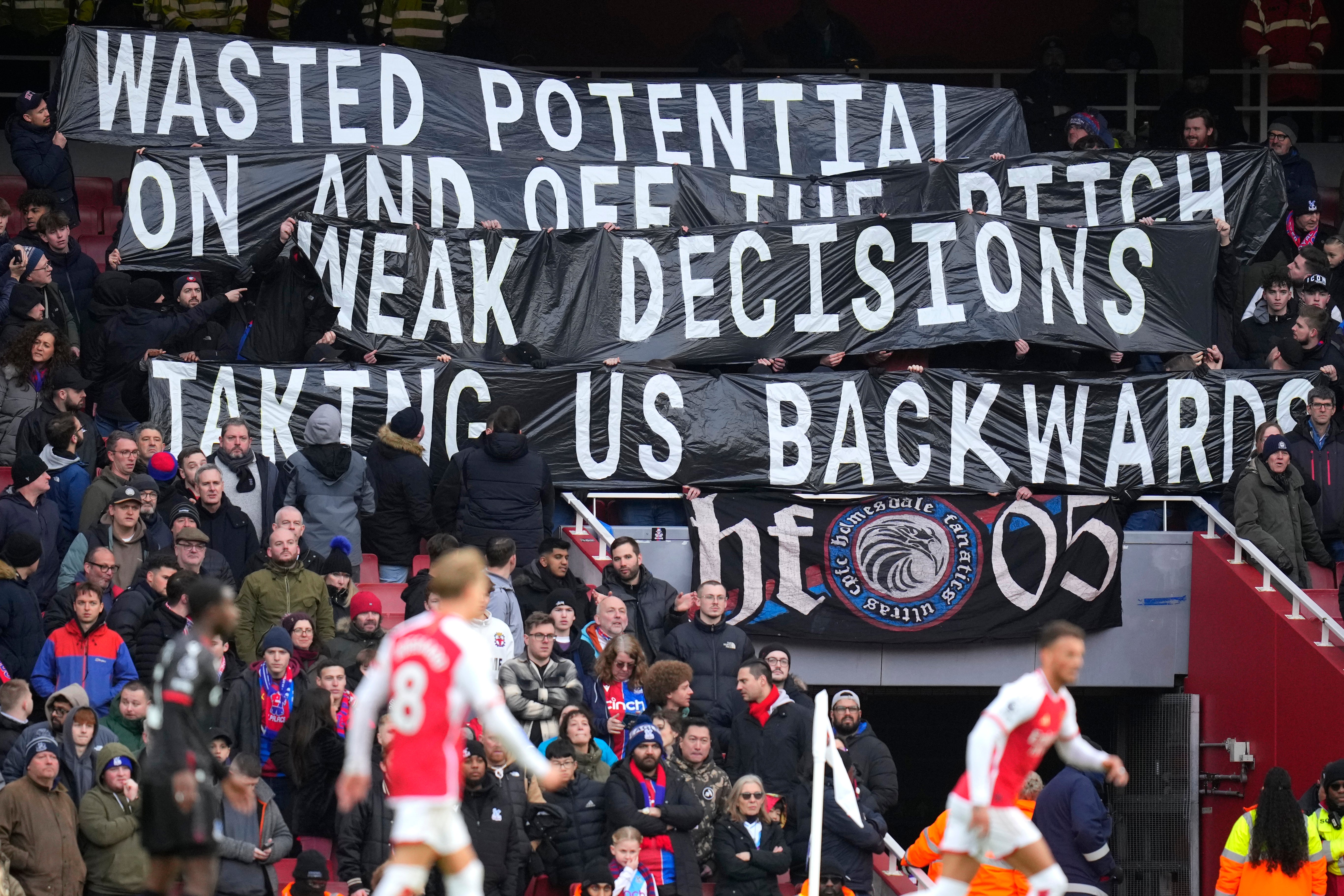 The Crystal Palace fans made their displeasure known