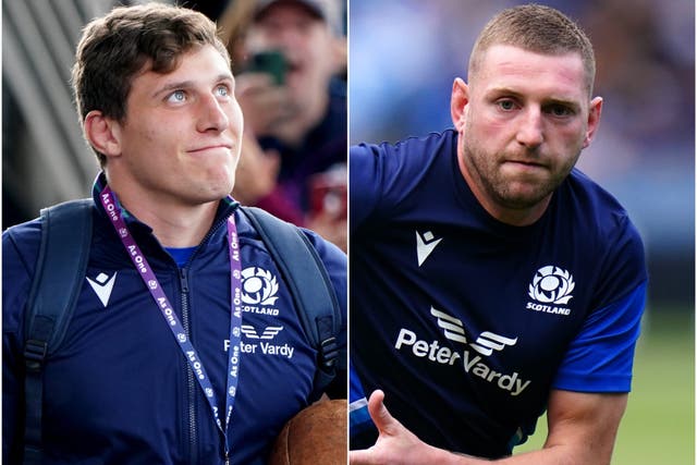Rory Darge and Finn Russell have been named as Scotland co-captains (PA)